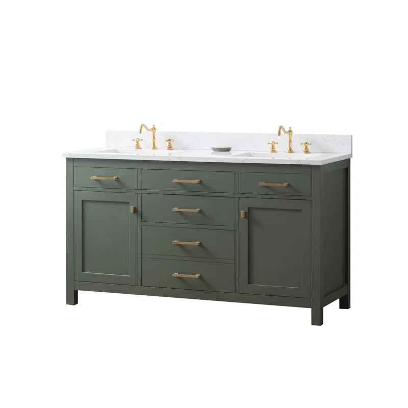 Jasper Double Bathroom Vanity with Vanity Top – the dezignclub store by ...