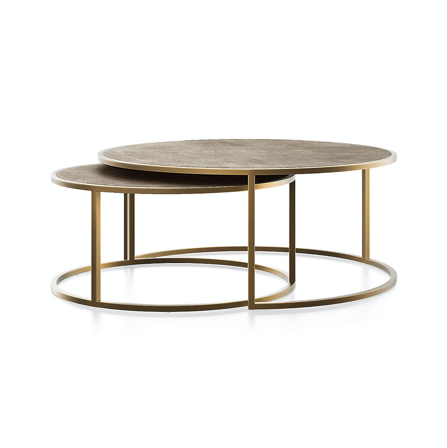Keya Antique Brass Nesting Coffee Tables the store by Lisa
