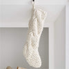 Ivory Cable Knit Christmas Stocking