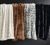 Ruched Faux Fur Throw