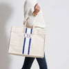 Hand-Painted Canvas Shopper Tote