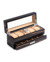 Men's 5-Watch Lacquered Wood Storage Box