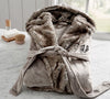 Ombre Tipped Faux Fur Robe