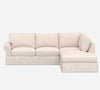 Comfort Roll Arm Slipcovered 3-Piece Bumper Sectional
