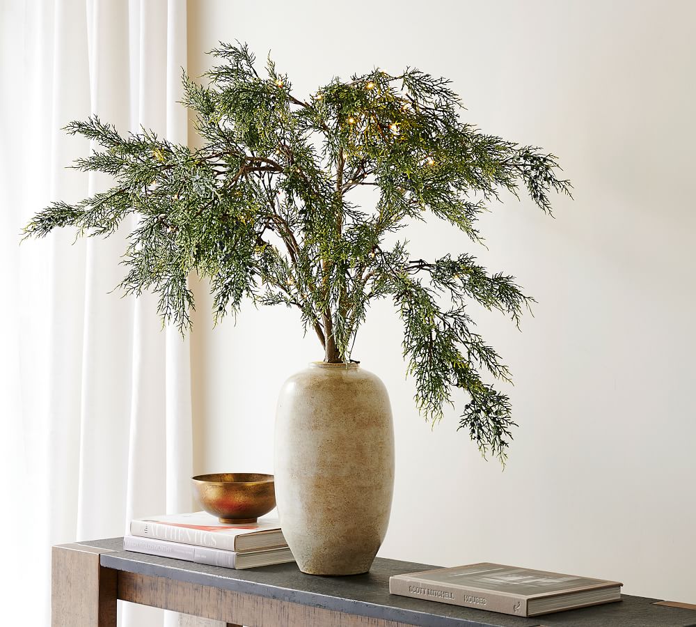 pre lit bonsai tree Pre-Lit Faux Juniper Branch – the dezignclub store by Lisa Holt