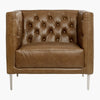Savile Bello Saddle Leather Tufted Chair